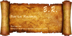 Barta Razmus névjegykártya